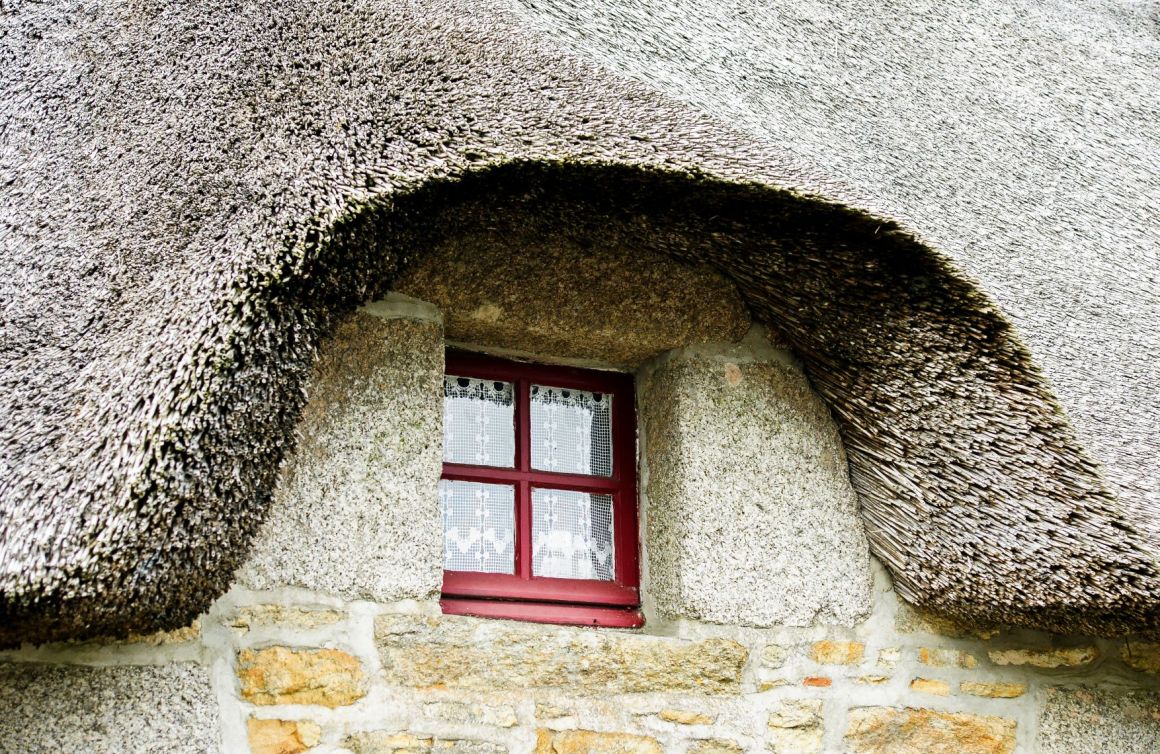 Reetdach auf einem alten Haus