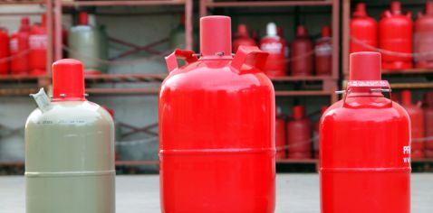 Gasflasche in verschiedenen Größen