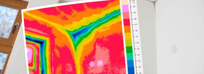 Wärme- oder Kältebrücke an Raumecke